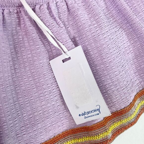 NWT Koch Lola Top Womens Medium Purple Sleeveless Cropped Flowy Silhouette - Picture 4 of 12